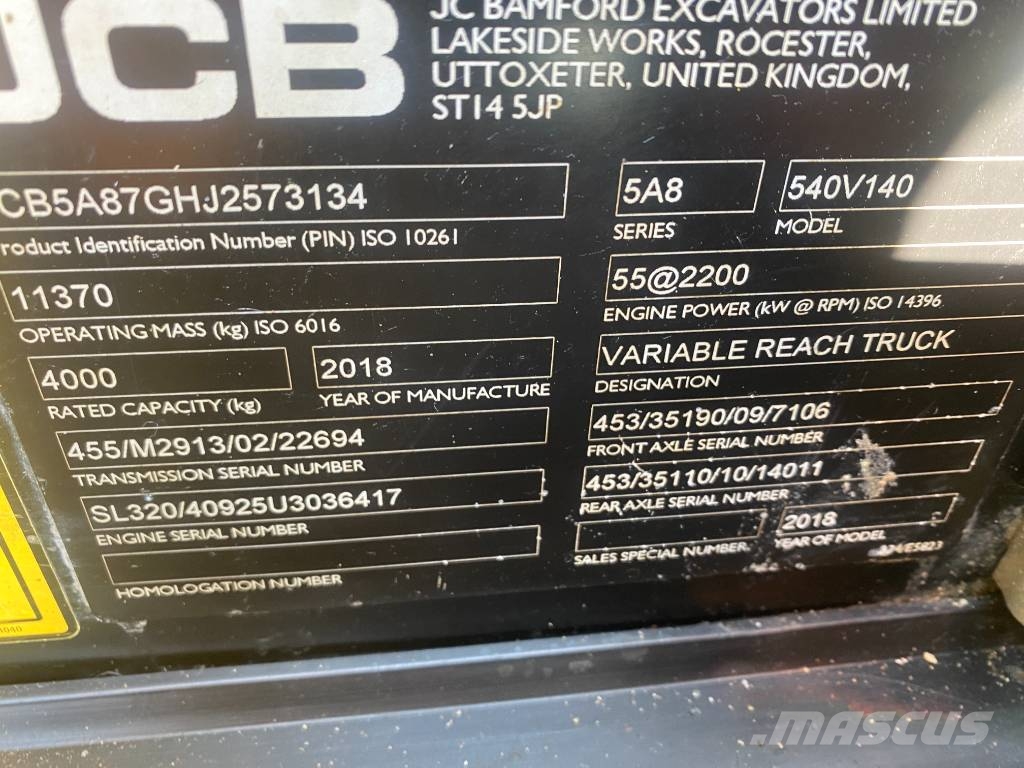 JCB 540-140 Teleskoplastare