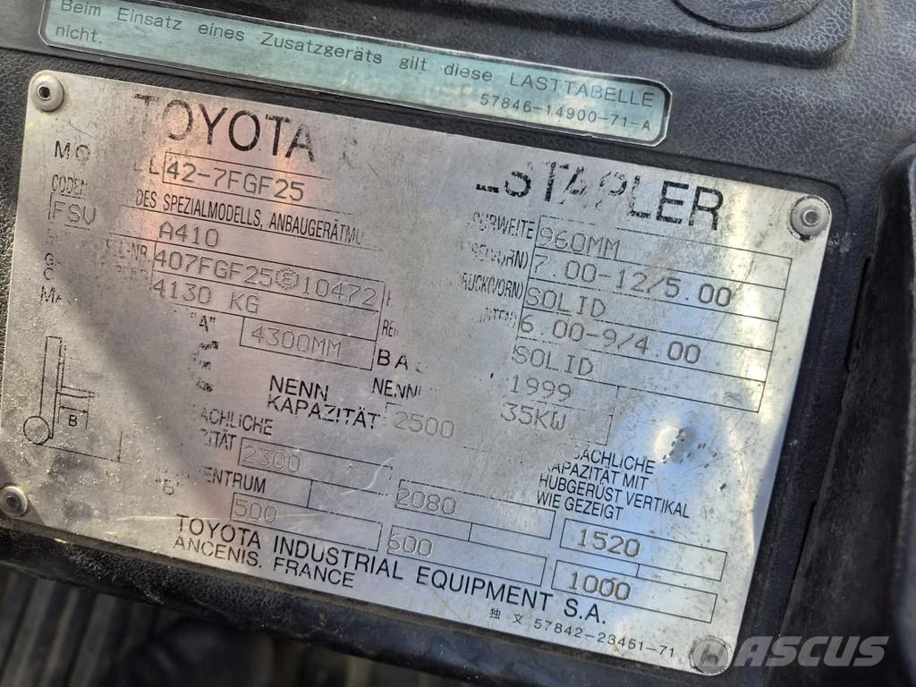 Toyota 7FGF 42-7FGF25 Gāzes autoiekrāvēji (LPG)