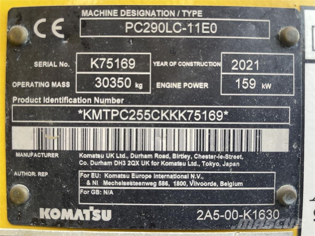 Komatsu PC290LC-11EO حفارات زحافة