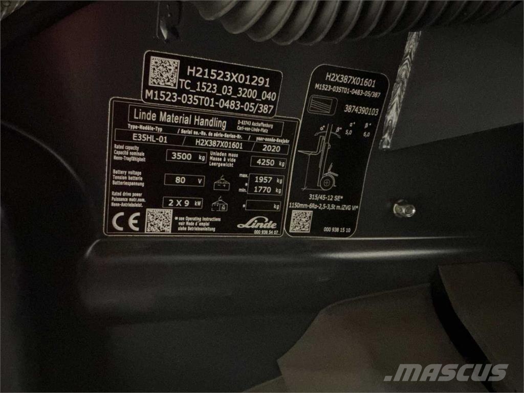 Linde E35HL Electric forklifts