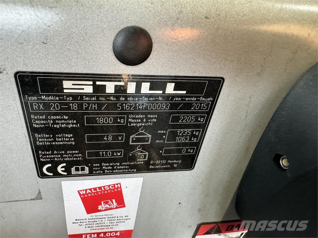 Still RX20-18PH --> res. CP 18.09.26! Elektrische heftrucks