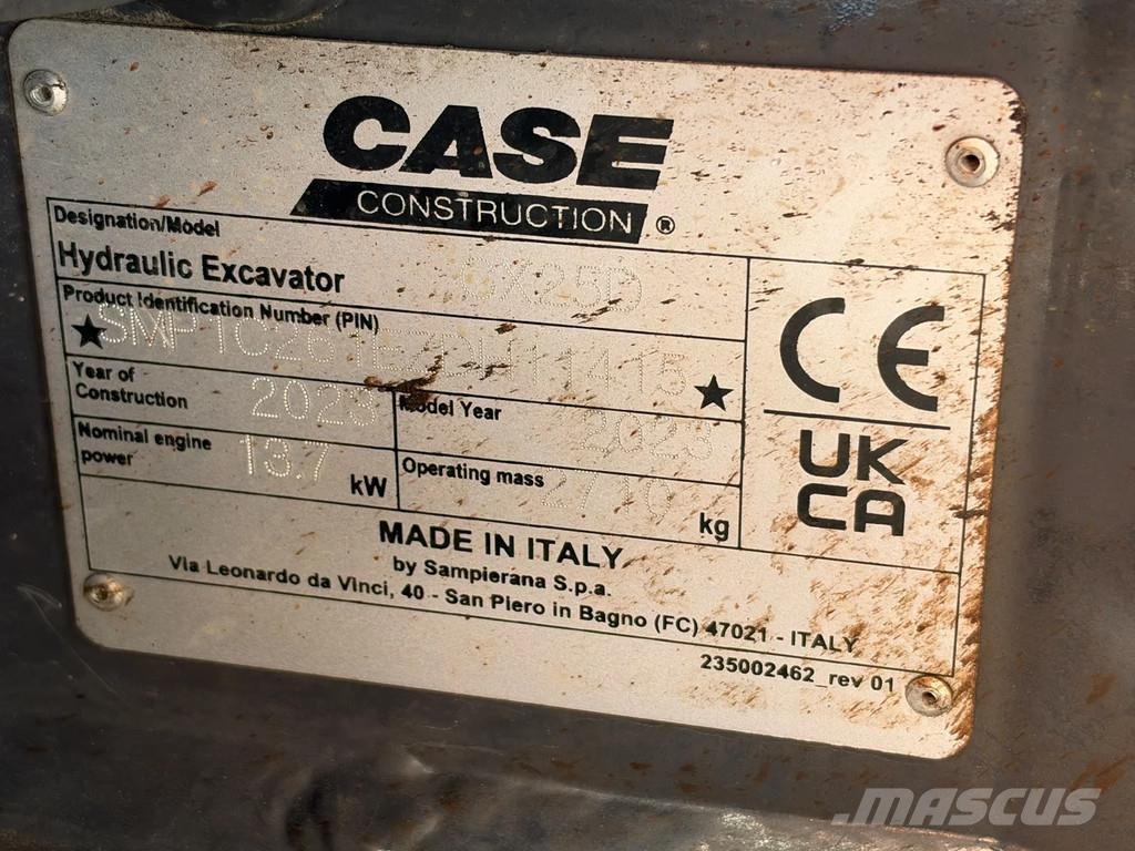 CASE CX25D minigraver Mini ekskavatori < 7 t
