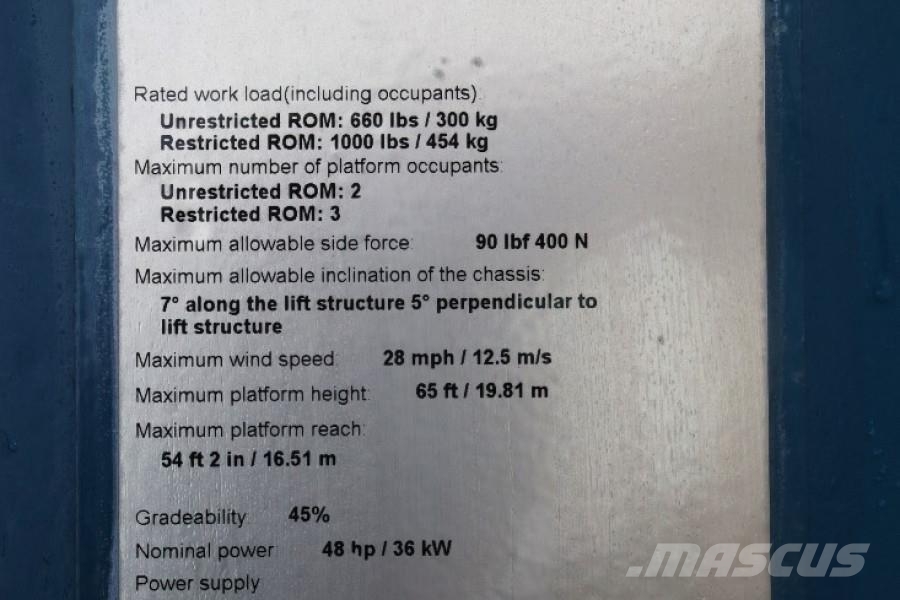Genie S65XC Valid inspection, *Guarantee! Diesel, 4x4 Dr Teleskopik personel platformları