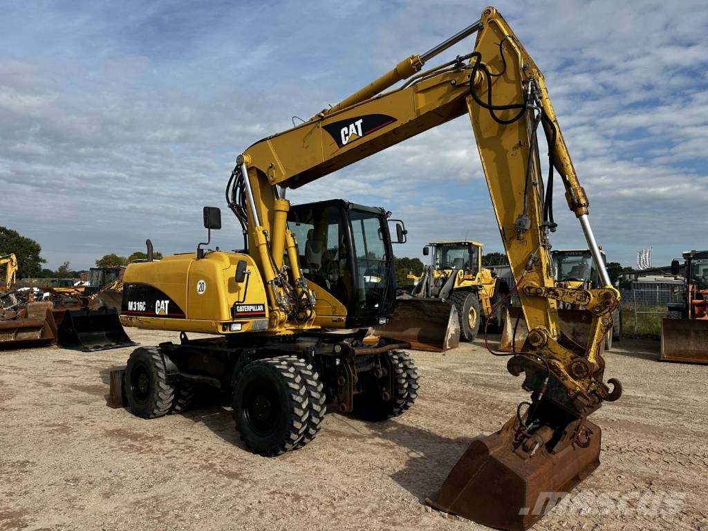 CAT M 316 C full Hydr. Klima German machine ! Mobilbagger