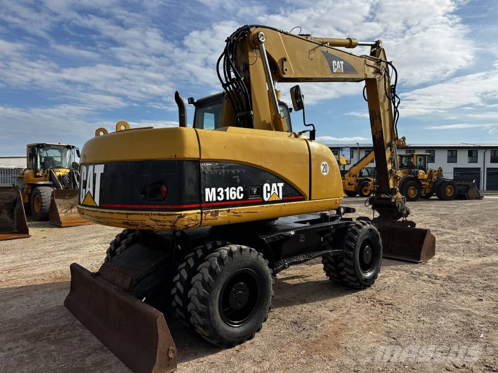 CAT M 316 C full Hydr. Klima German machine ! Mobilbagger
