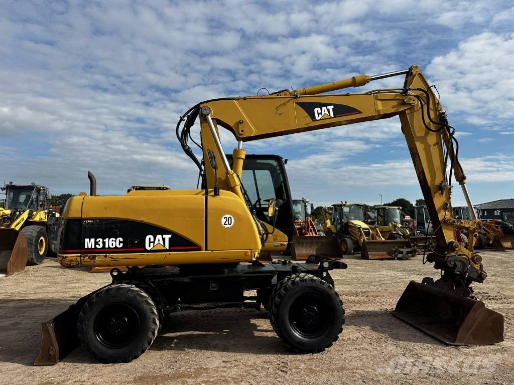 CAT M 316 C full Hydr. Klima German machine ! Mobilbagger