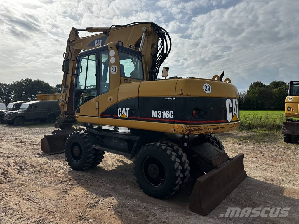 CAT M 316 C full Hydr. Klima German machine ! Mobilbagger