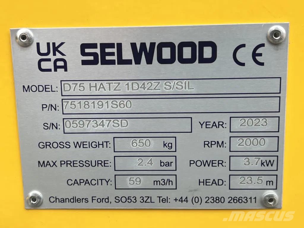 Selwood D75 Vannpumper