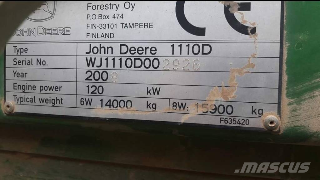 John Deere 1110 D Eco III Uitrijwagens