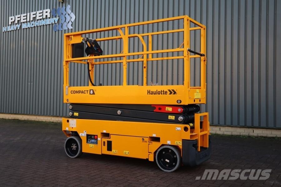 Haulotte Compact 8N Valid inspection, *Guarantee! 8m Workin Scissor lifts