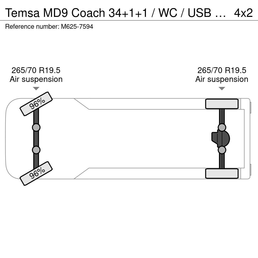 Temsa MD9 Coach 34+1+1 / WC / USB / NEW BUS Autobusi za putovanje