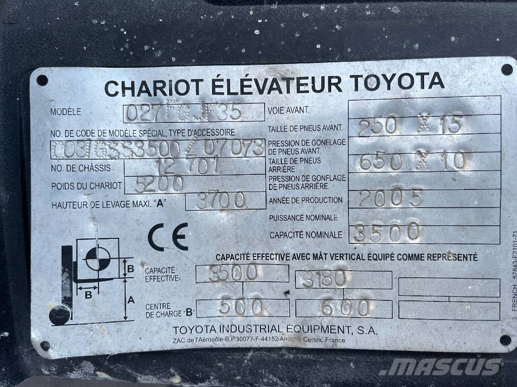Toyota 7FGJF35 /02/ V-4248 INW Camiones LPG