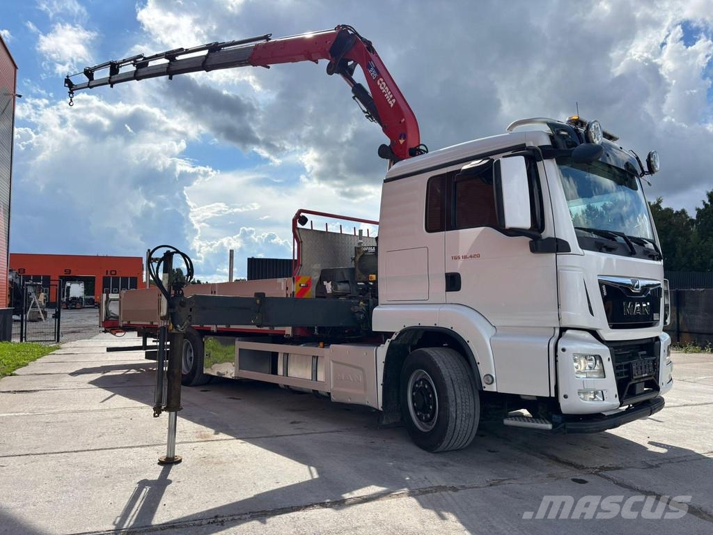 MAN TGS 18.420 4X4 COPMA 220.6 / PLATFORM L=6384 mm Camioane cu macara