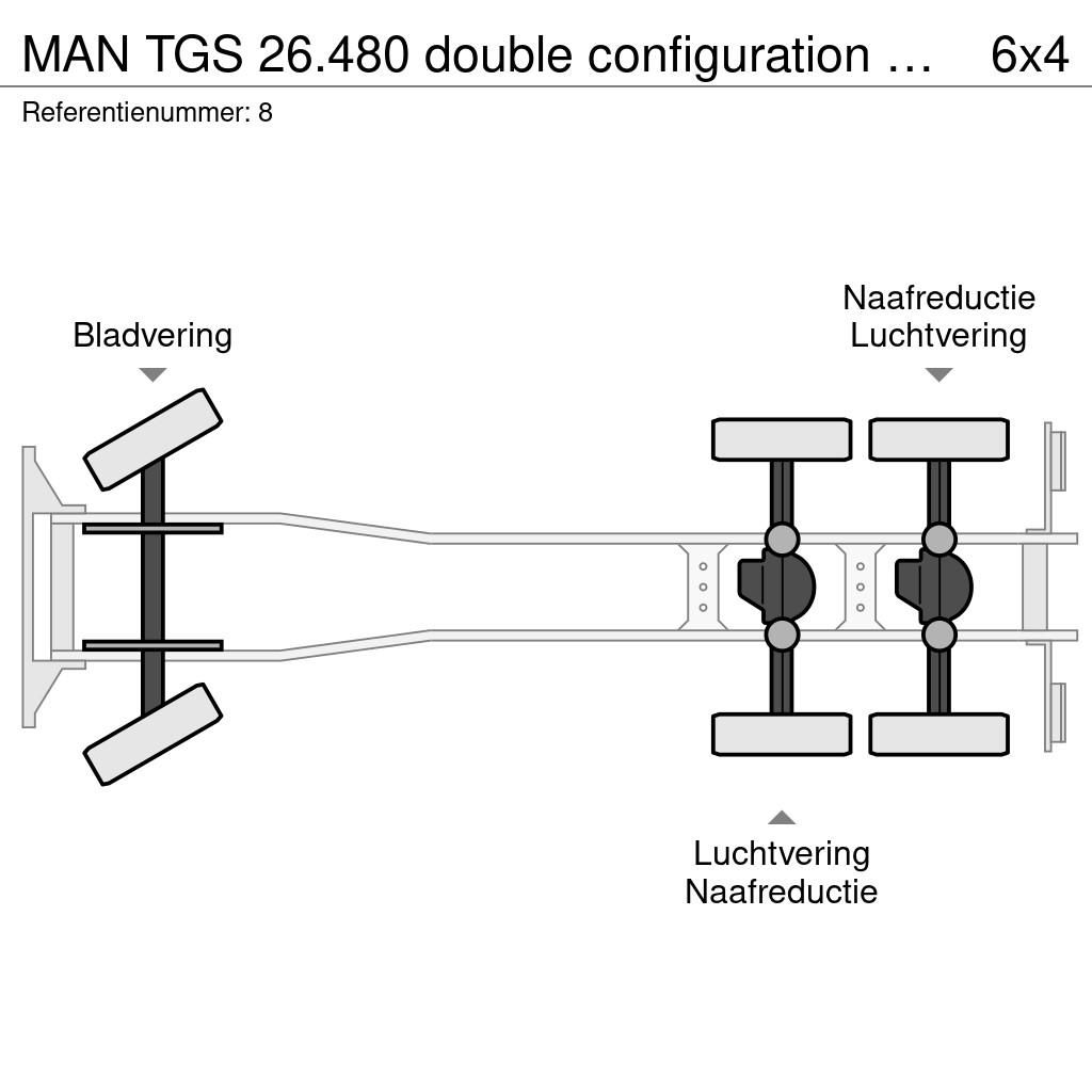 MAN TGS 26.480 double configuration (Tipper/Tractor) Sklápače