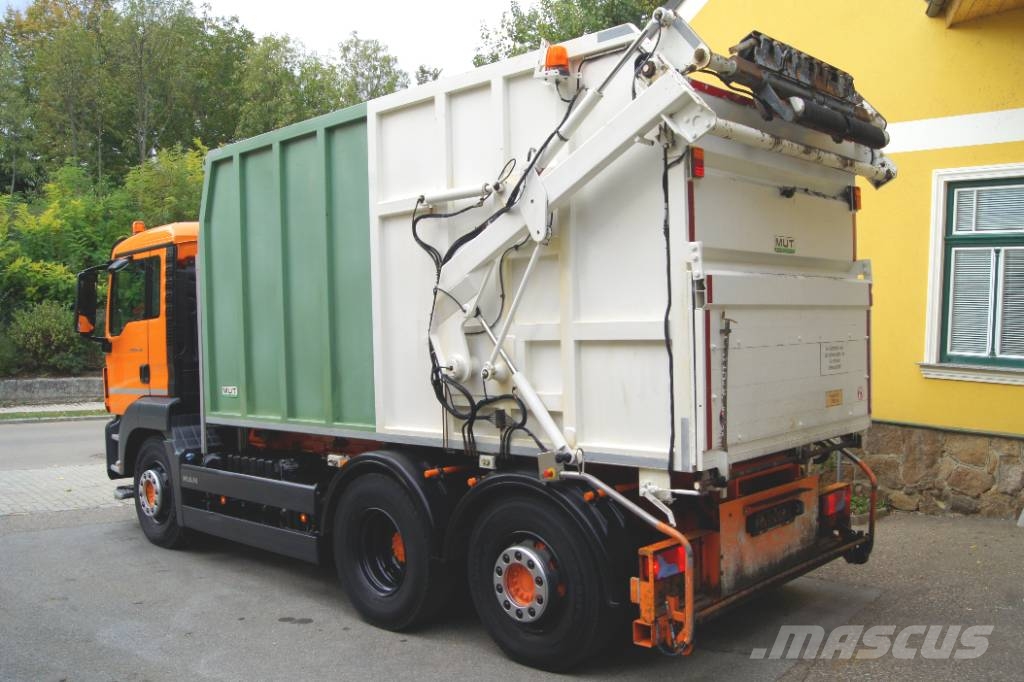 MAN TGS 26.320 BL 6x2-2/ MUT Glassammelwagen/Euro 6 شاحنات المخلفات