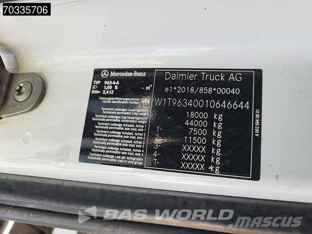 Mercedes-Benz Actros 1845 4X2 StreamSpace Retarder APK 01-2027 S Tractor Units