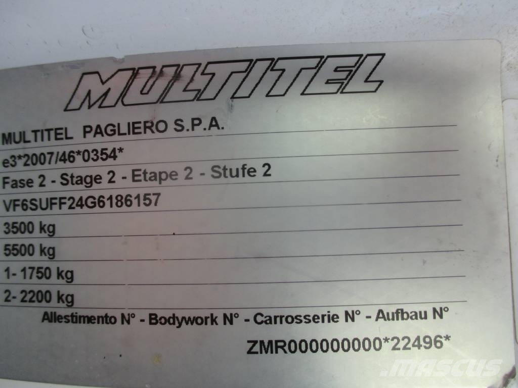 Multitel MX 170 المنصات الهوائية المثبتة على شاحنة