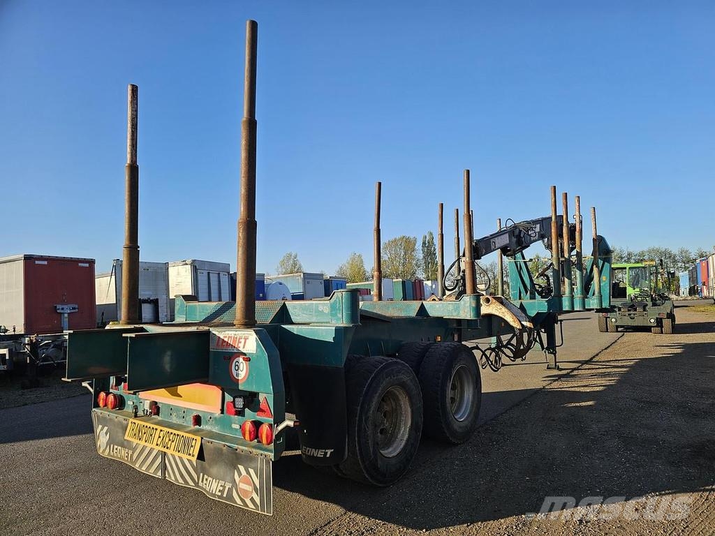 Leonet TB 18 - WOOD TRAILER WITH CRANE - BPW DRUM Timber semi-trailers