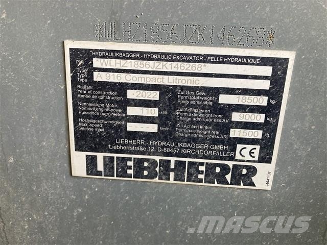Liebherr A 916 Compact Litronic Pelle sur pneus