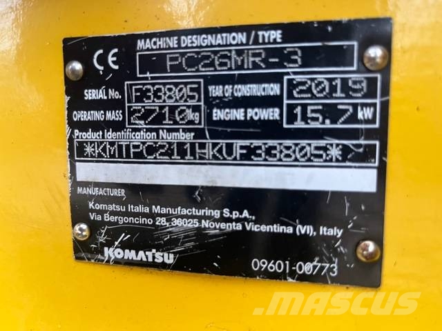 Komatsu PC 26 MR-3 Εκσκαφάκι (διαβολάκι) < 7t