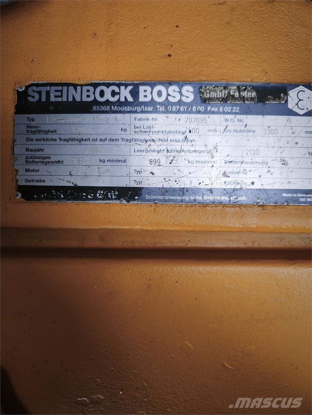 Steinbock Boss LE 16-50 HV شاحنات ذات رافعات شوكية تعمل بالكهرباء