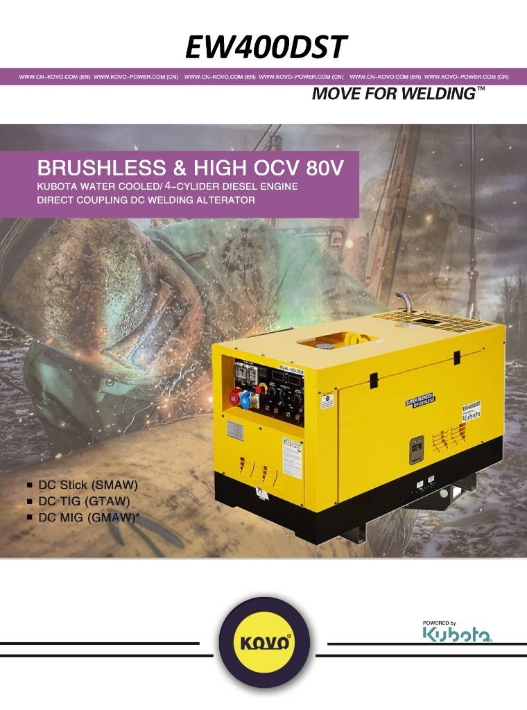 Kovo DIESEL WELDER KUBOTA d1005 YANMAR EW400DST Заваряващи машини