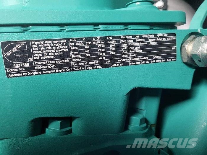 Cummins C550D5 Cummins 13LTR Engine Diesel Generators