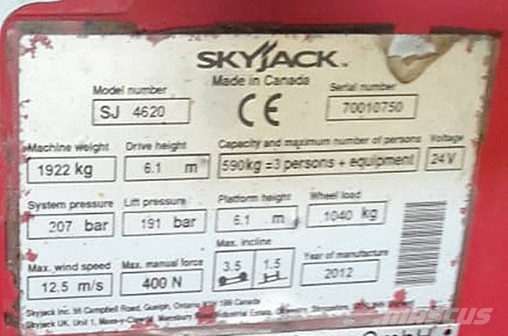 SkyJack SJIII4620 Škaraste platforme