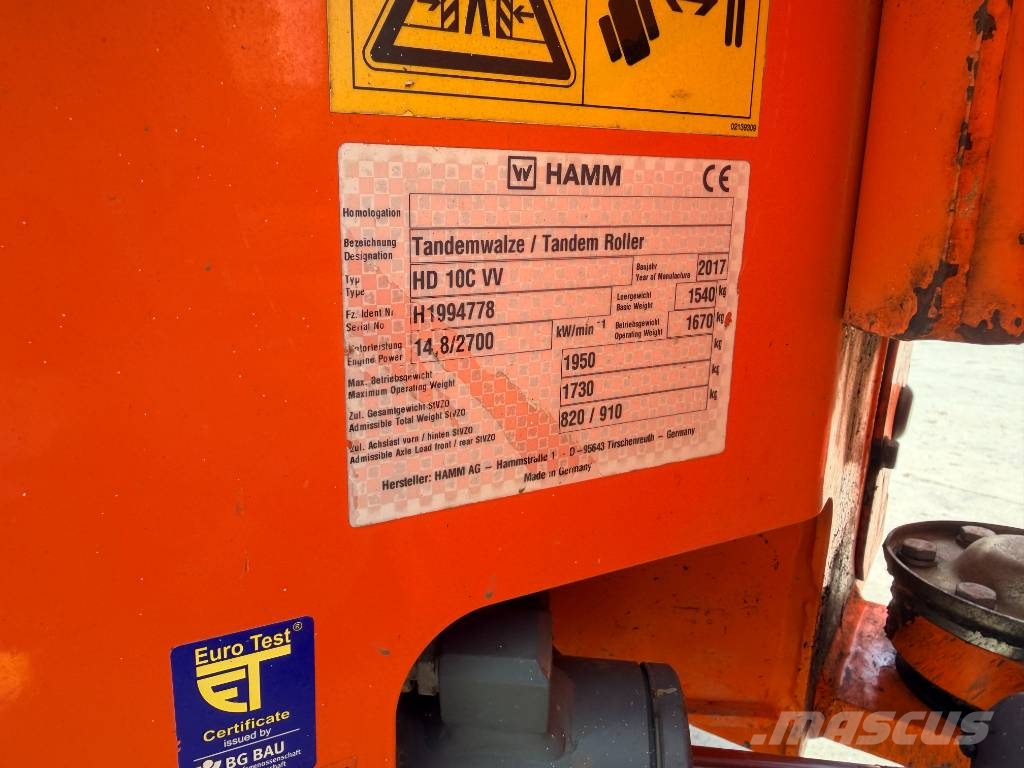 Hamm HD 10 C VV Dvojni valjarji