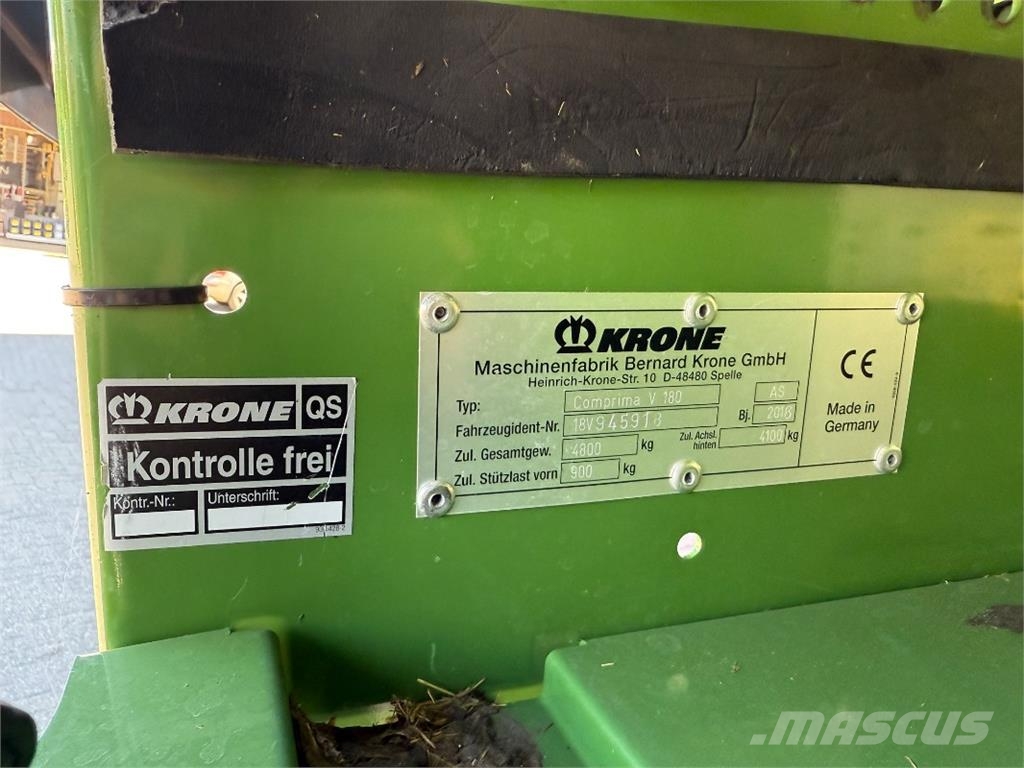 Krone Comprima V 180 XC Empacadoras circular