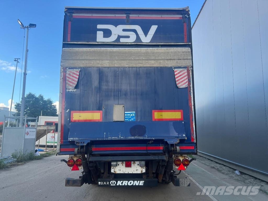 Krone SZP18 ELNZ4 2 AXLE + SLIDING ROOF + BÄR LIFT 2500 نصف مقطورات بباب جانبي