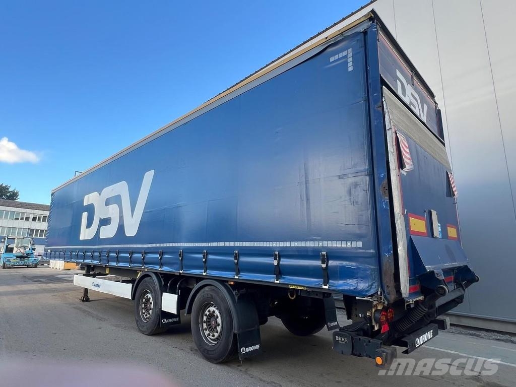 Krone SZP18 ELNZ4 2 AXLE + SLIDING ROOF + BÄR LIFT 2500 نصف مقطورات بباب جانبي
