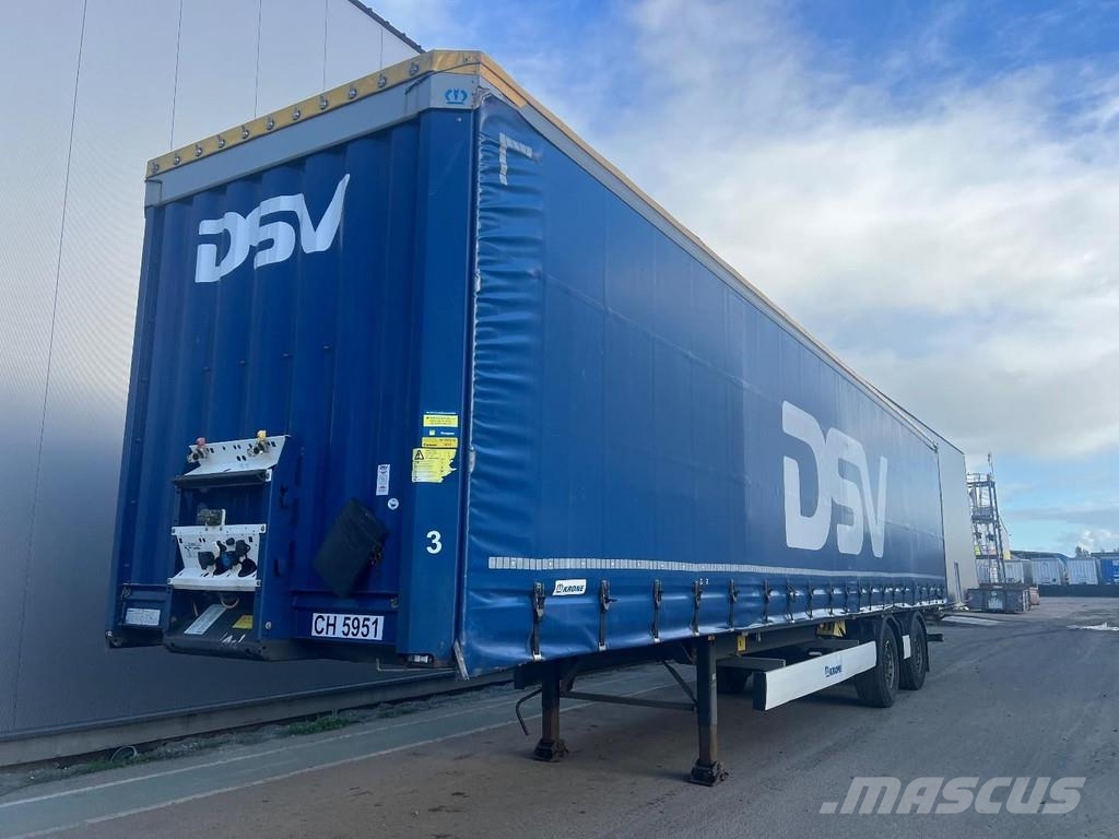 Krone SZP18 ELNZ4 2 AXLE + SLIDING ROOF + BÄR LIFT 2500 نصف مقطورات بباب جانبي