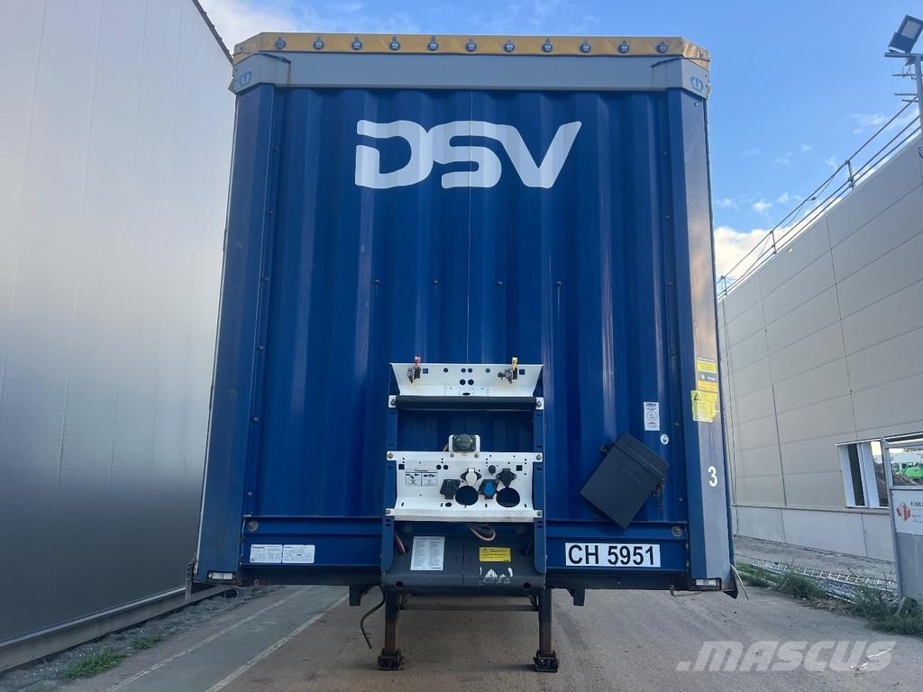 Krone SZP18 ELNZ4 2 AXLE + SLIDING ROOF + BÄR LIFT 2500 نصف مقطورات بباب جانبي