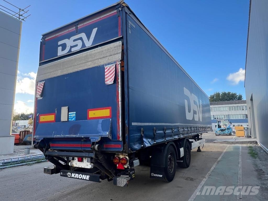 Krone SZP18 ELNZ4 2 AXLE + SLIDING ROOF + BÄR LIFT 2500 نصف مقطورات بباب جانبي