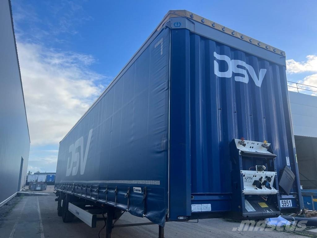 Krone SZP18 ELNZ4 2 AXLE + SLIDING ROOF + BÄR LIFT 2500 نصف مقطورات بباب جانبي