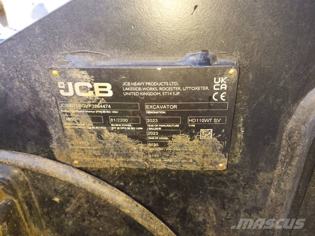 JCB HD110 S5 Wheeled excavators