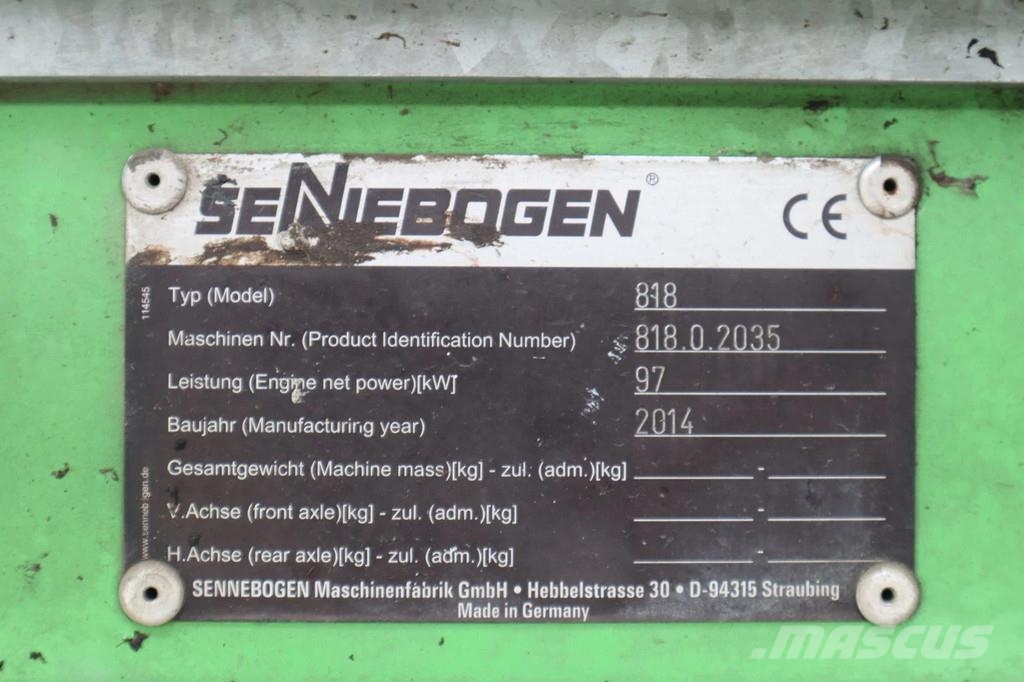 Sennebogen 818 ME | SORTING GRAB | BLADE + OUTRIGGERS Bagri na kolesih