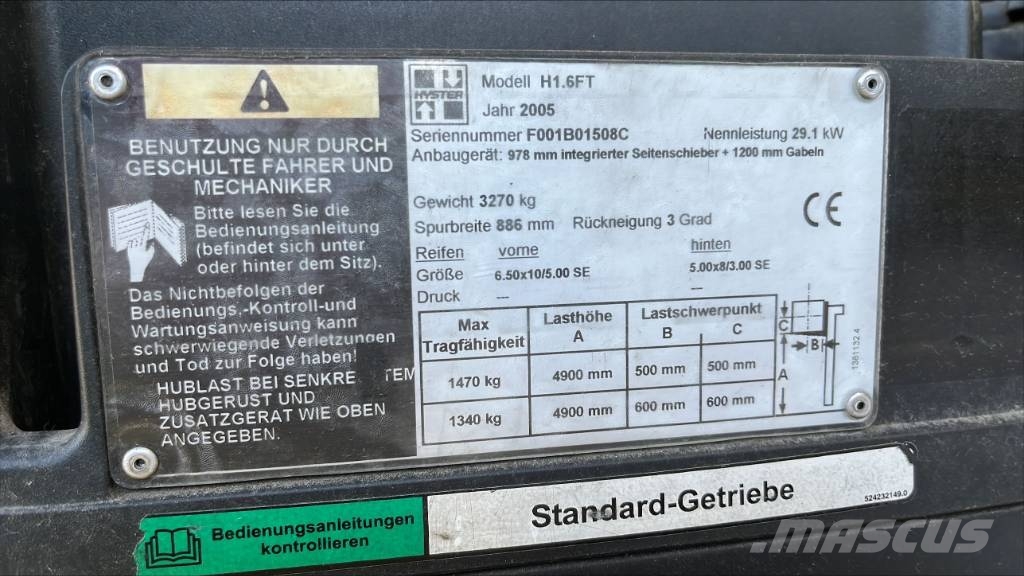 Hyster H 1.6 FT Diesel forklifts