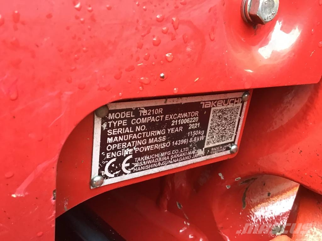 Takeuchi TB 210 Miniekskavaatorid < 7 t