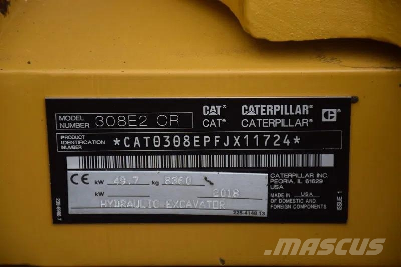 CAT 308 E2CR - CW10 - snelwisselsysteem – extra functi Excavatoare 7t - 12t