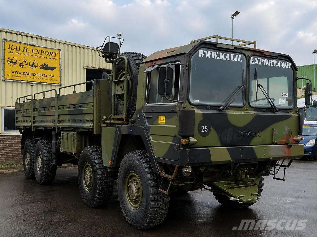 MAN KAT 8x8 V8 Deutz Engine Open Box Crane Low Mileage Caminhões de mesa/dropside