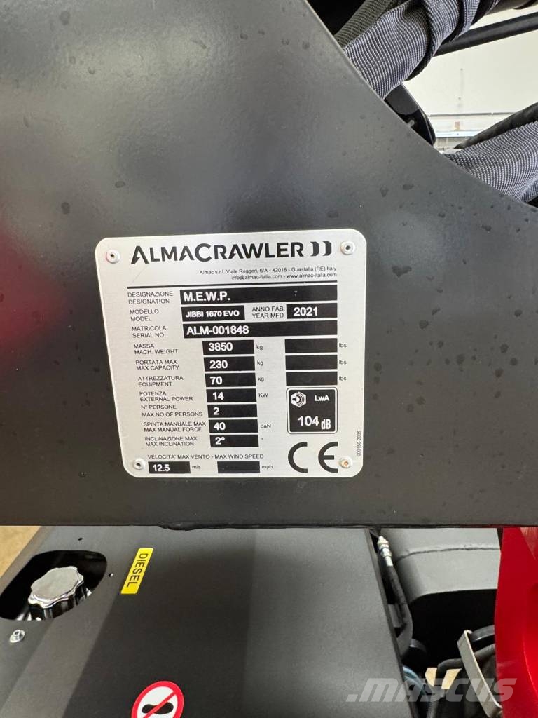 Almacrawler Jibbi 1670 Evo Teleskopiniai keltuvai