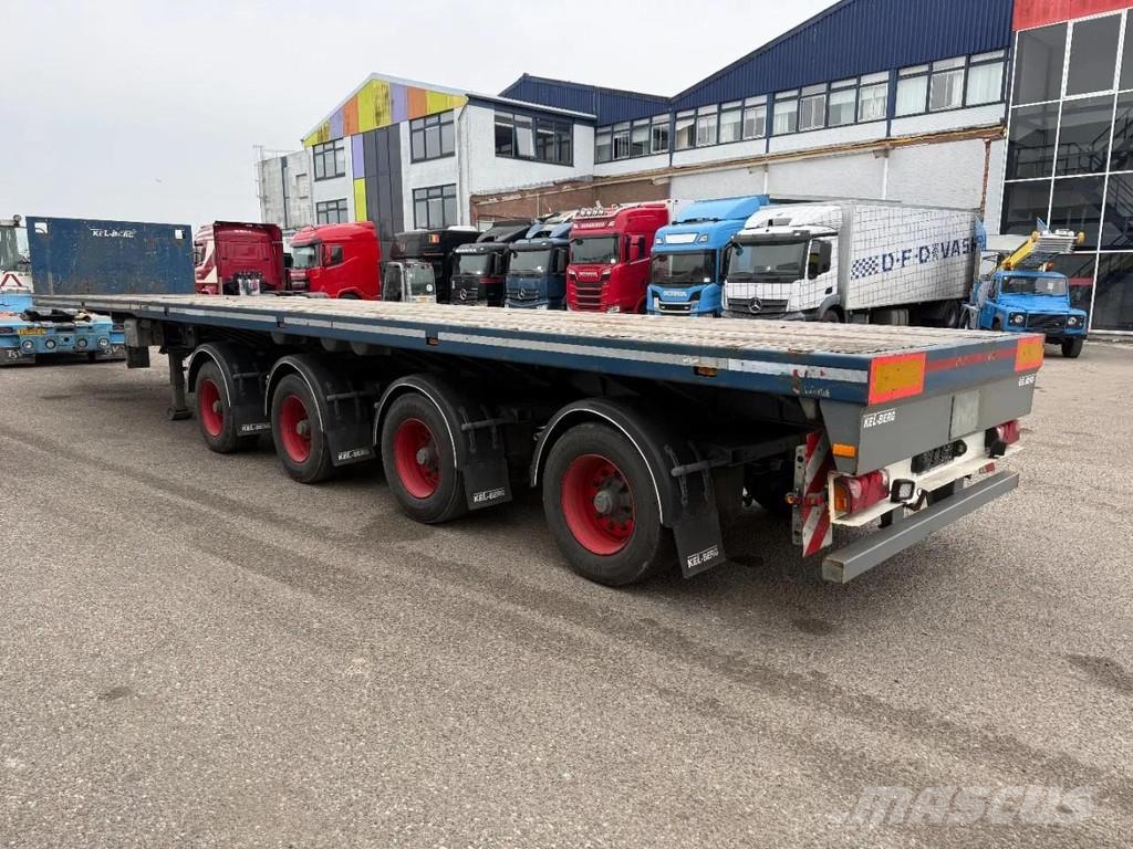 Broshuis 4 AXLE - BPW - 4X STEERING AXLE - DOUBLE EXTENDABL Flatbed/Dropside semi-trailers