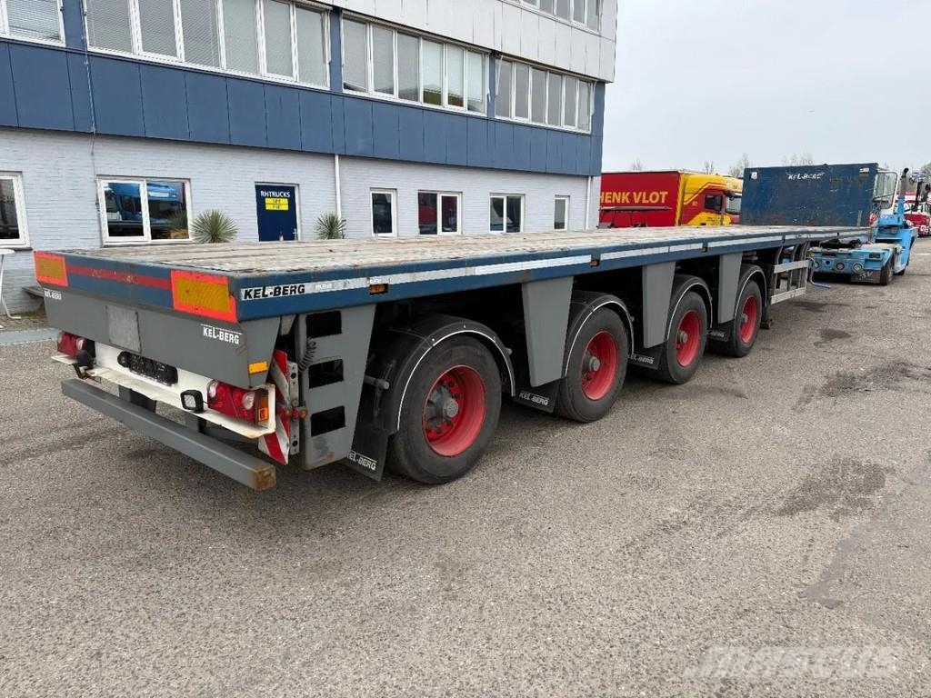Broshuis 4 AXLE - BPW - 4X STEERING AXLE - DOUBLE EXTENDABL Flatbed/Dropside semi-trailers