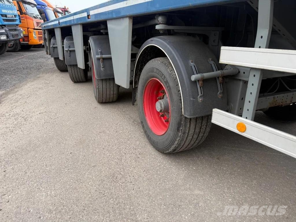 Broshuis 4 AXLE - BPW - 4X STEERING AXLE - DOUBLE EXTENDABL Flatbed/Dropside semi-trailers