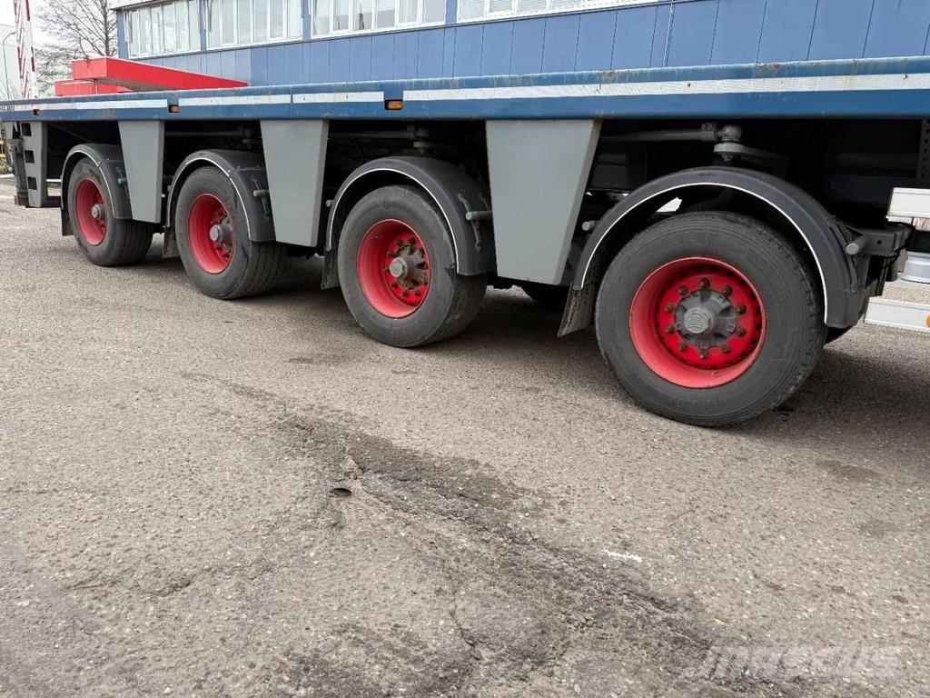 Broshuis 4 AXLE - BPW - 4X STEERING AXLE - DOUBLE EXTENDABL Flatbed/Dropside semi-trailers