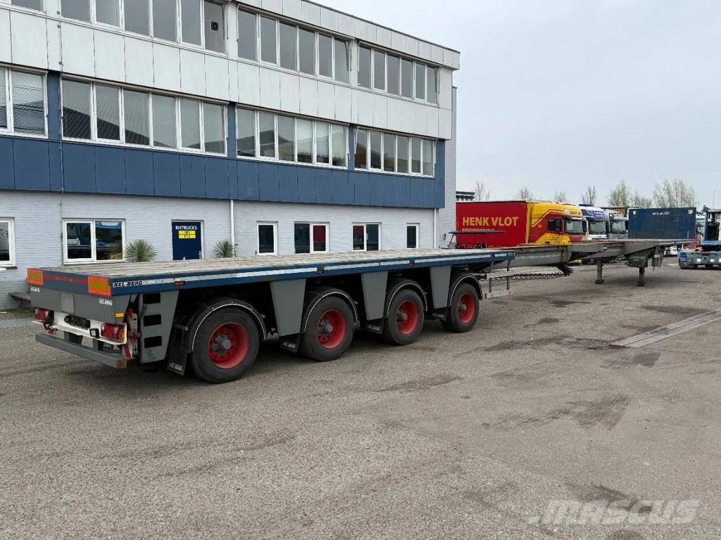 Broshuis 4 AXLE - BPW - 4X STEERING AXLE - DOUBLE EXTENDABL Flatbed/Dropside semi-trailers