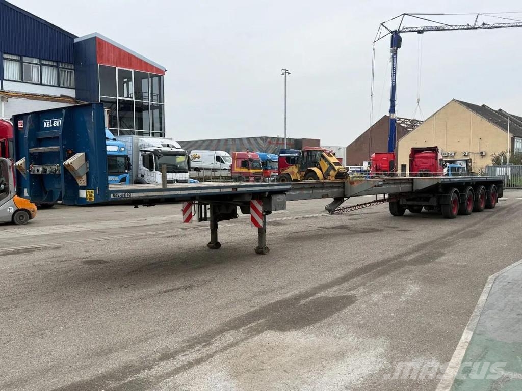 Broshuis 4 AXLE - BPW - 4X STEERING AXLE - DOUBLE EXTENDABL Flatbed/Dropside semi-trailers