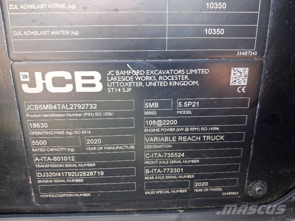 JCB 555-210 R Pale gommate telescopiche